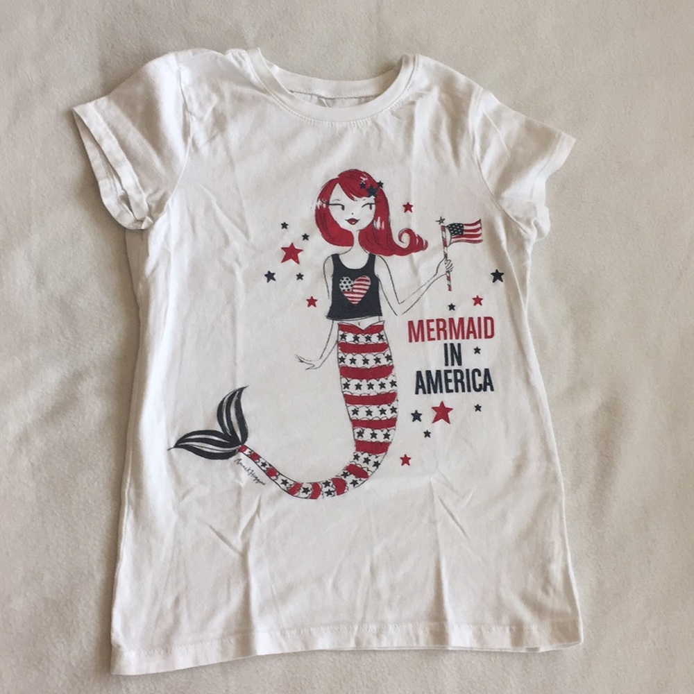 Fourth of July girls tee